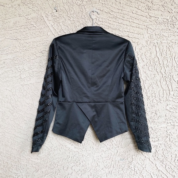 CHELSEA & VIOLET Rhinestone Studded Tuxedo Blazer - Picture 5 of 5